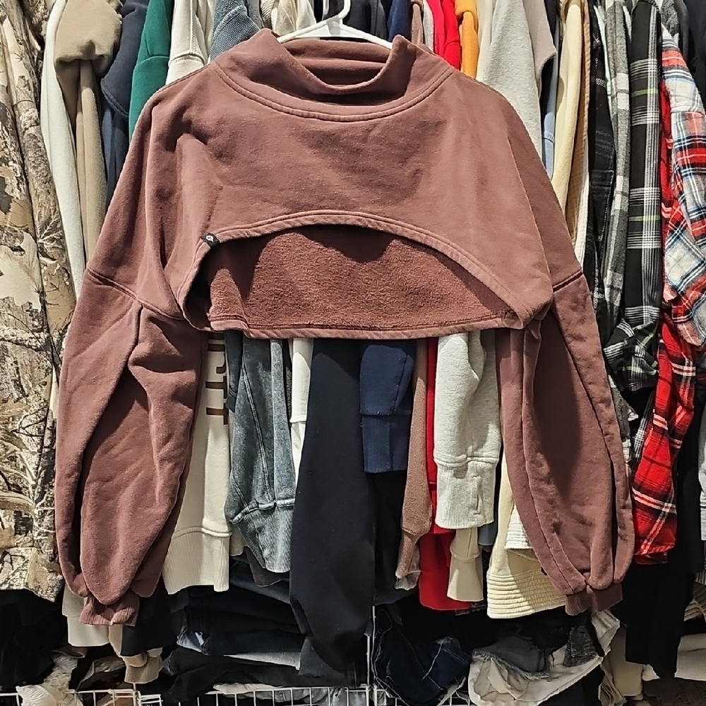 POPFLEX Chocolate Cropped Sweatshirt